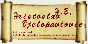 Hristoslav Bjelopavlović vizit kartica